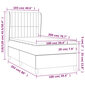 vidaXL atsperu gulta ar matraci, melna samts, 100x200 cm цена и информация | Gultas | 220.lv
