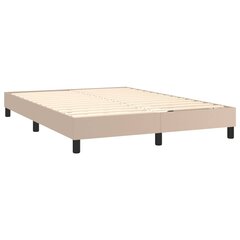 vidaXL atsperu gulta ar matraci, kapučīno, 140x200 cm, mākslīgā āda цена и информация | Кровати | 220.lv