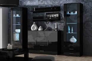 Комплект мебели Boho III-czarny / черный полыск цена и информация | Шкафчики в гостиную | 220.lv