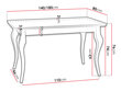 Izvelkams galds Julia 140 cena un informācija | Virtuves galdi, ēdamgaldi | 220.lv