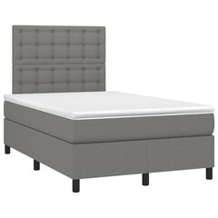 vidaXL Кровать с пружинным матрасом, темно-серый, 120x200 см цена и информация | Кровати | 220.lv