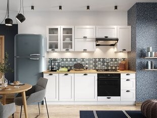Кухонная мебель Mir-1 Luis 240-biały / biały + dąb arlington цена и информация | Кухонные гарнитуры | 220.lv