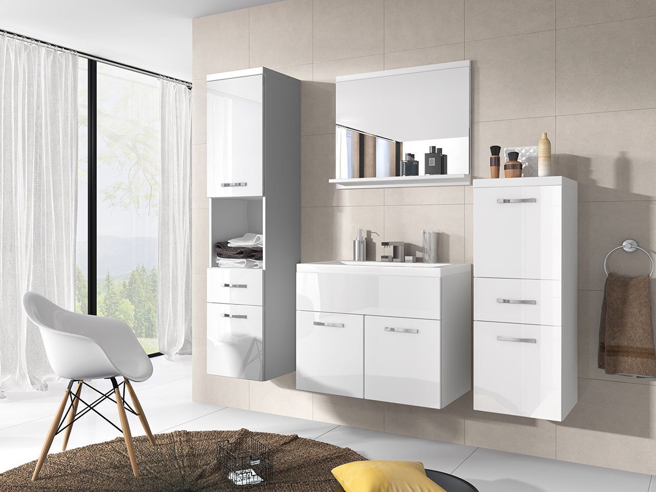 Vannas istabas komplekts Lumia цена и информация | Vannas istabas mēbeļu komplekti | 220.lv
