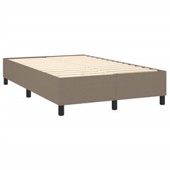 vidaXL atsperu gultas rāmis ar matraci, pelēkbrūns, 120x200 cm, audums cena un informācija | Gultas | 220.lv