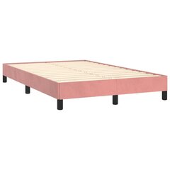 vidaXL atsperu gulta ar matraci, rozā samts, 120x200 cm цена и информация | Кровати | 220.lv