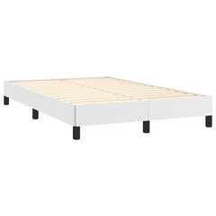 vidaXL atsperu gulta ar matraci, balta, 120x200 cm, mākslīgā āda цена и информация | Кровати | 220.lv