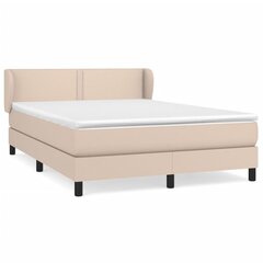 vidaXL atsperu gulta ar matraci, kapučīno, 140x200 cm, mākslīgā āda цена и информация | Кровати | 220.lv