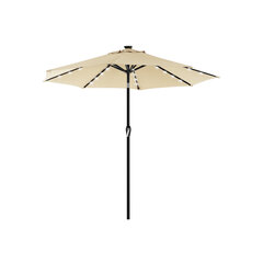 Зонт со светодиодной солнечной подсветкой Ø 300 см, бежевый цена и информация | Зонты, маркизы, стойки | 220.lv
