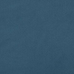 vidaXL galvgalis ar malām, tumši zils samts, 203x16x118/128 cm cena un informācija | Gultas | 220.lv