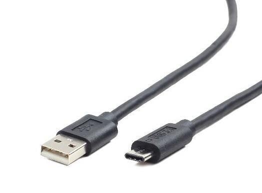 Kabelis Gembird USB 2.0 AC AM-CM, 1,8 m, Melns цена и информация | Kabeļi un vadi | 220.lv