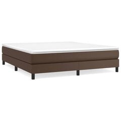 vidaXL atsperu gulta ar matraci, brūna, 180x200 cm, mākslīgā āda цена и информация | Кровати | 220.lv
