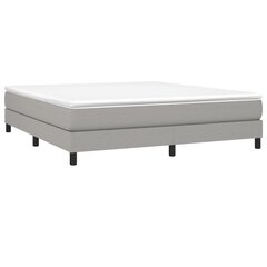 vidaXL atsperu gulta ar matraci, gaiši pelēka audums, 180x200 cm цена и информация | Кровати | 220.lv