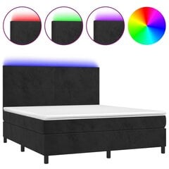 Кровать vidaXL, 180x200 см, черный цена и информация | Кровати | 220.lv