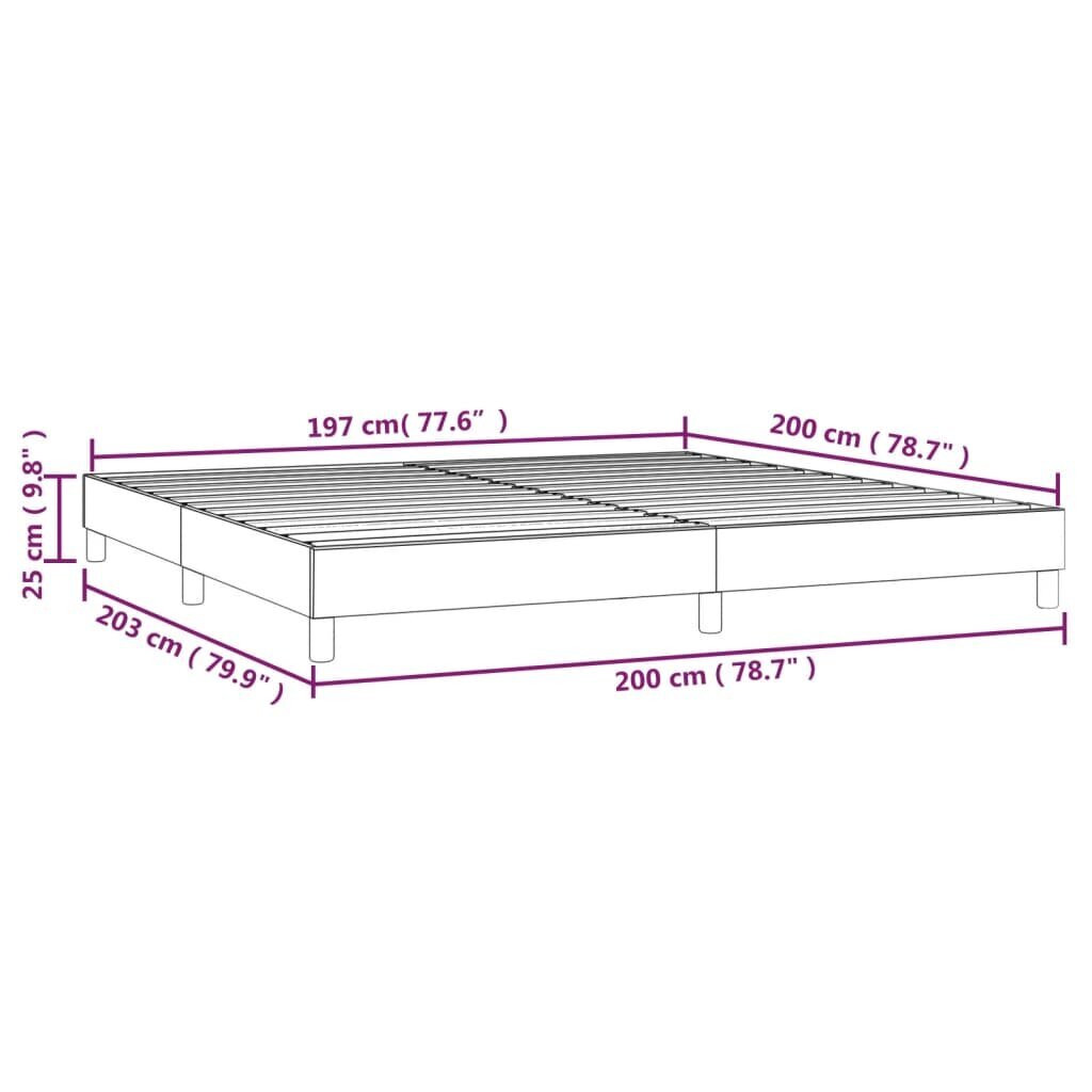 vidaXL atsperu gultas rāmis, kapučīno krāsas, 200x200 cm, mākslīgā āda cena un informācija | Gultas | 220.lv