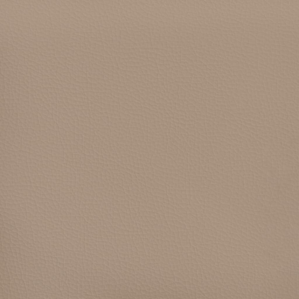 vidaXL atsperu gultas rāmis, kapučīno krāsas, 200x200 cm, mākslīgā āda cena un informācija | Gultas | 220.lv