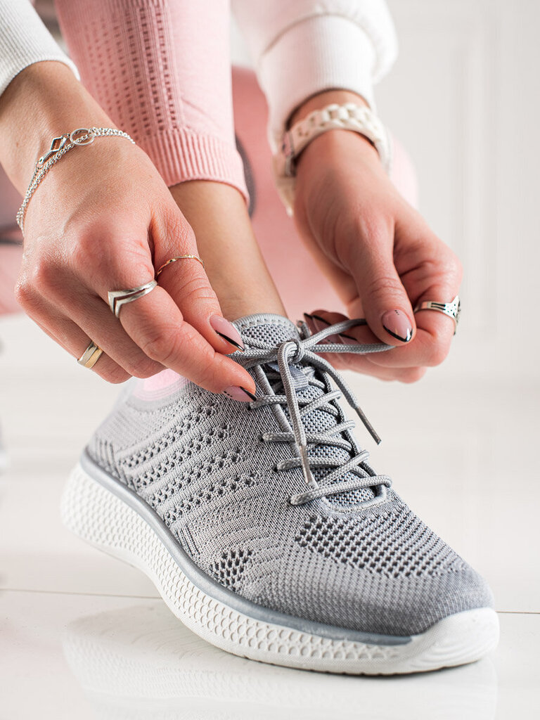 Shelovet pelēki šņorējamie sporta apavi sievietēm цена и информация | Sporta apavi sievietēm | 220.lv