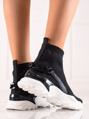 Женские кроссовки с гибким верхом Shelovet черные цена и информация | Спортивная обувь для женщин | 220.lv