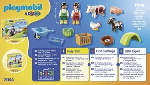 71158 PLAYMOBIL® 1.2.3 - Животные на ферме цена и информация | Kонструкторы | 220.lv