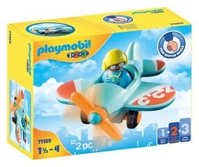 71159 PLAYMOBIL® 1.2.3 - Самолет цена и информация | Kонструкторы | 220.lv