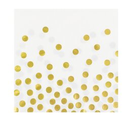 Салфетки бумажные «Gold dots», 33 x 33 см, 12 шт цена и информация | Праздничная одноразовая посуда | 220.lv