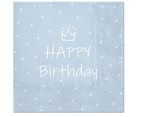 Салфетки бумажные  «Happy Birthday», 33 x 33 см, 20 шт  цена и информация | Праздничная одноразовая посуда | 220.lv