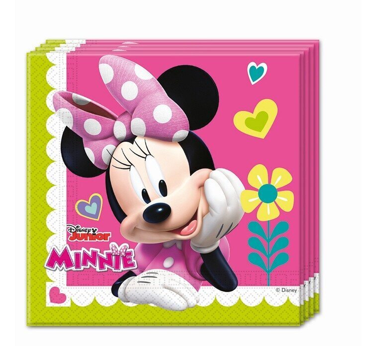Papīra salvetes "Minnie Happy Helpers", 33 x 33 cm, 20 gab 87864 цена и информация | Vienreizējie trauki | 220.lv