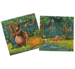Salvetes ""The Jungle Book" 33 x 33 cm, 20 gab 123383 cena un informācija | Vienreizējie trauki | 220.lv
