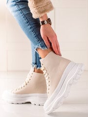 Кроссовки на платформе Shelovet, бежевые цена и информация | Спортивная обувь для женщин | 220.lv