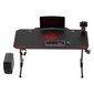 Spēļu galds Ultradesk Frag Red, Melns ar sarkanu paklāju cena un informācija | Datorgaldi, rakstāmgaldi, biroja galdi | 220.lv