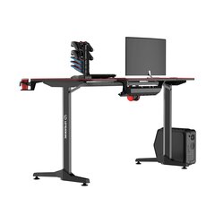 Игровой стол Ultradesk Frag Black, черный с красным ковриком цена и информация | Компьютерные, письменные столы | 220.lv