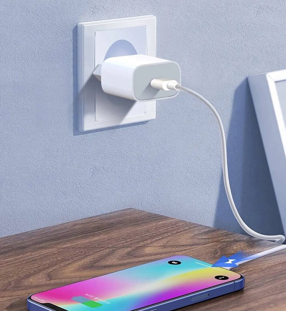 Uzlabots sienas lādētājs 20W 1x USB-C balts цена и информация | Lādētāji un adapteri | 220.lv