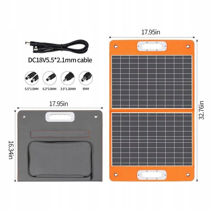 60 W salokāmais saules panelis ir paredzēts lielākajai daļai saules ģeneratoru cena un informācija | Saules paneļi, komponentes | 220.lv