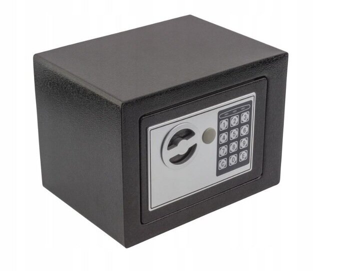 Seifs ar elektronisko slēdzeni, melns 23x17x17 cena un informācija | Seifi | 220.lv