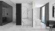 Dušas siena REA Cortis Black, 100cm, 120cm cena un informācija | Dušas durvis, dušas sienas | 220.lv