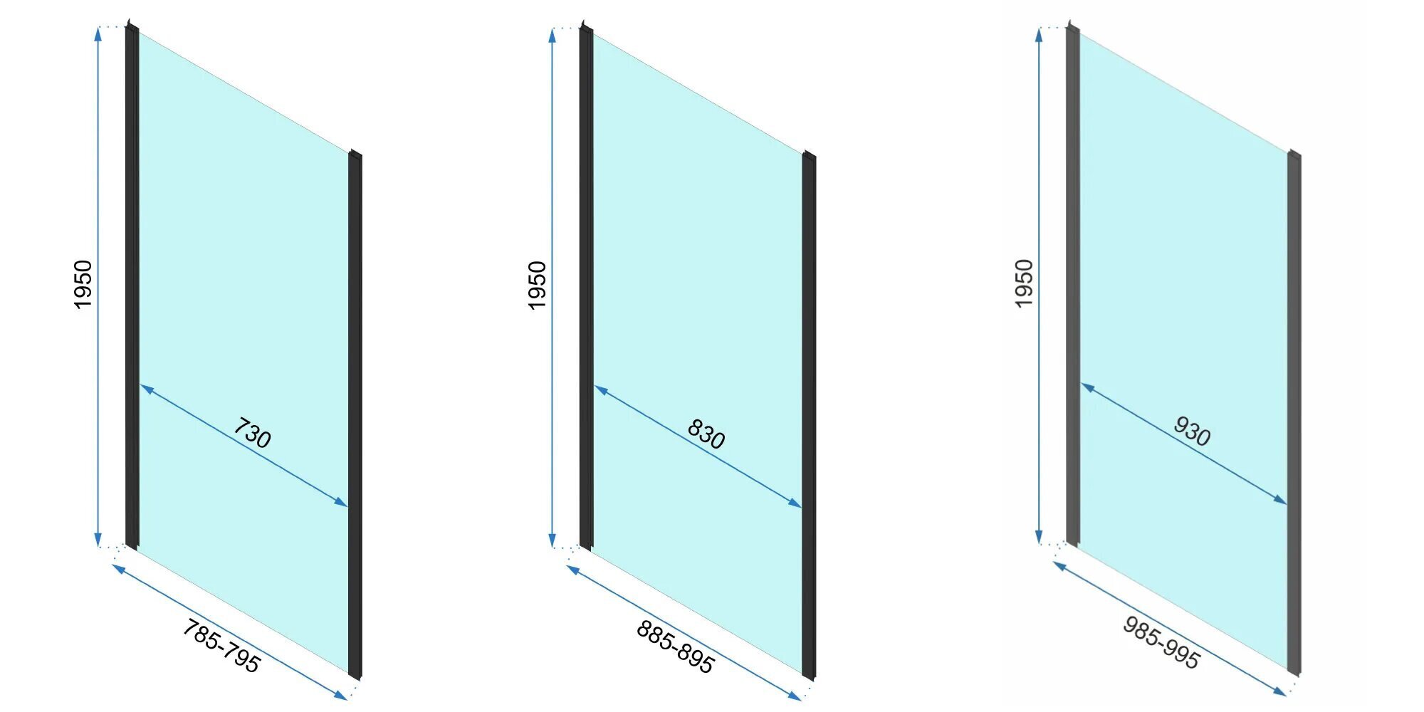 Dušas kabīne REA Rapid Swing Black, 120x80,90,100 cm cena un informācija | Dušas kabīnes | 220.lv