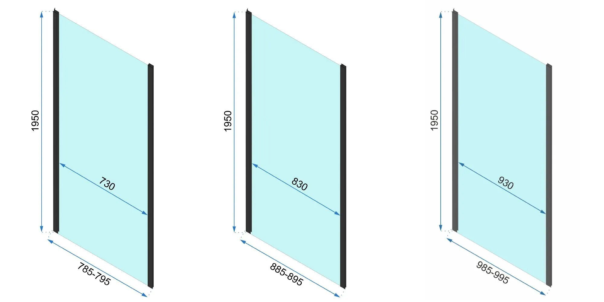 Dušas kabīne REA Rapid Swing Gold, 100x80,90,100 cm cena un informācija | Dušas kabīnes | 220.lv