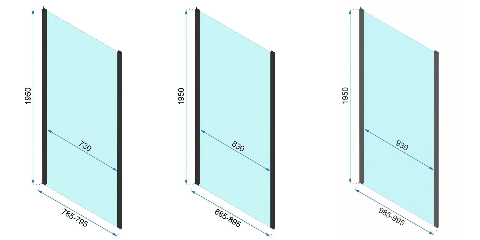 Dušas kabīne REA Rapid Swing Chrome, 100x80,90,100 cm cena un informācija | Dušas kabīnes | 220.lv