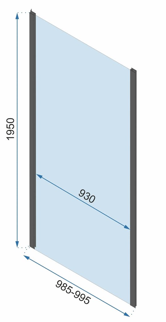 Dušas kabīne REA Rapid Slide Chrome, 100x80,90,100 cm cena un informācija | Dušas kabīnes | 220.lv
