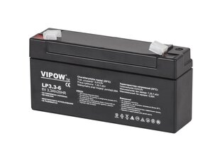 Свинцовый аккумулятор VIpow 6 В 3.3Aч цена и информация | Аккумуляторы | 220.lv