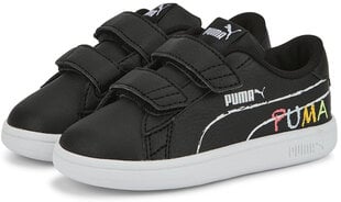 Puma Apavi Smash v2 Home School Black 386201 01 386201 01/8.5K cena un informācija | Sporta apavi bērniem | 220.lv