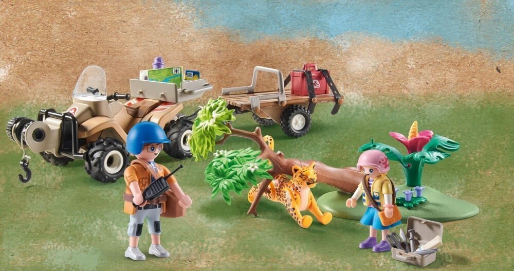 71011 PLAYMOBIL® Wiltopia, Dzīvnieku glābšanas kvadracikls cena un informācija | Konstruktori | 220.lv