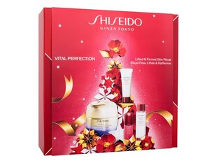 Набор Shiseido Vital Perfection: крем для лица, 50 мл + очищающее средство, 15 мл + тоник, 30 мл + сыворотка, 10 мл цена и информация | Кремы для лица | 220.lv