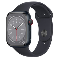 Apple Watch Series 8 45mm GPS + Cellular Aluminum Midnight (обновленный, состояние A) цена и информация | Смарт-часы (smartwatch) | 220.lv