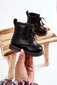 Bērnu ādas apavi ar rāvējslēdzēju Black Omua 22135-69 cena un informācija | Bērnu zābaki | 220.lv