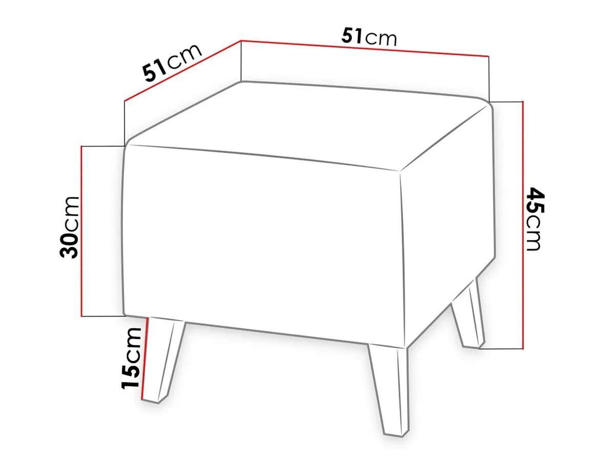 Pufs Temero-Lobox cena un informācija | Sēžammaisi, pufi | 220.lv