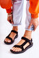 Sieviešu zamšādas sporta sandales Black Harris цена и информация | Sieviešu sandales | 220.lv