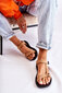 Sieviešu zamšādas sporta sandales tumši bēšs Harris цена и информация | Sieviešu sandales | 220.lv