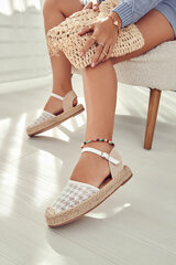 Sieviešu espadrilas ar sprādzi White Charlene 19246-H цена и информация | Женские туфли | 220.lv