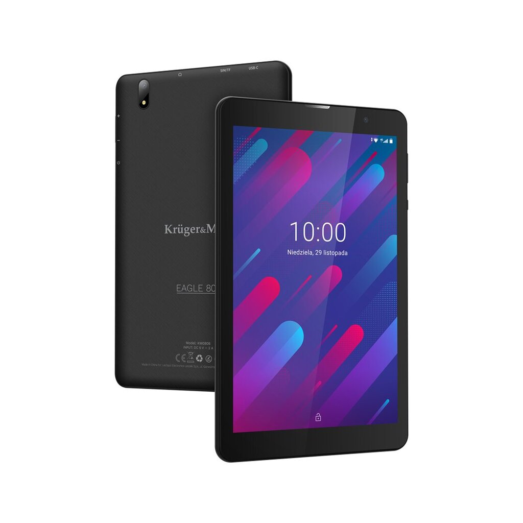 Krüger&Matz KM0806 4G LTE 32GB 20,3 cm (8") Cortex 3 GB Wi-Fi 5 (802.11ac) Android 12 цена и информация | Planšetdatori | 220.lv