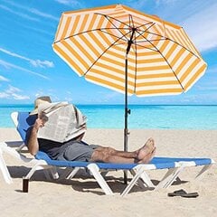 Складной пляжный/садовый зонт Ø 160 см GPU60OW цена и информация | Зонты, маркизы, стойки | 220.lv